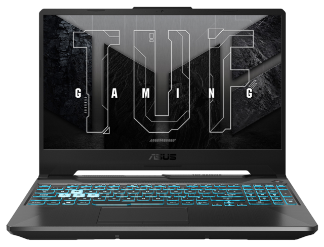 Лаптоп ASUS TUF Gaming A15 FA506NCG-HN185, AMD Ryzen 7 7445HS 6C (3.2 / 3.55 GHz, 16MB Cache), 15.6'' (39.62 cm) FHD IPS, 144Hz, NVIDIA GF RTX 3050 4GB GDDR6, 16GB DDR5, 512GB M.2 NVMe SSD, Free DOS
