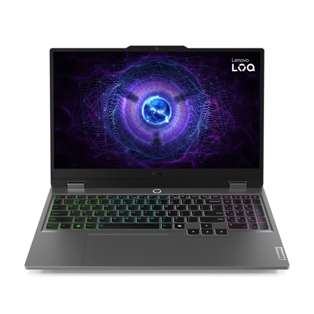 Лаптоп Lenovo LOQ 15IAX9, Intel Core i5-12450HX 8C (3.1 / 4.40 GHz, 12MB Cache), 15.6'' (39.62 cm) FHD IPS, 144 Hz, NVIDIA GF RTX 4050 6GB GDDR6, 16GB DDR5, 512MB M.2 NVMe SSD, Free DOS
