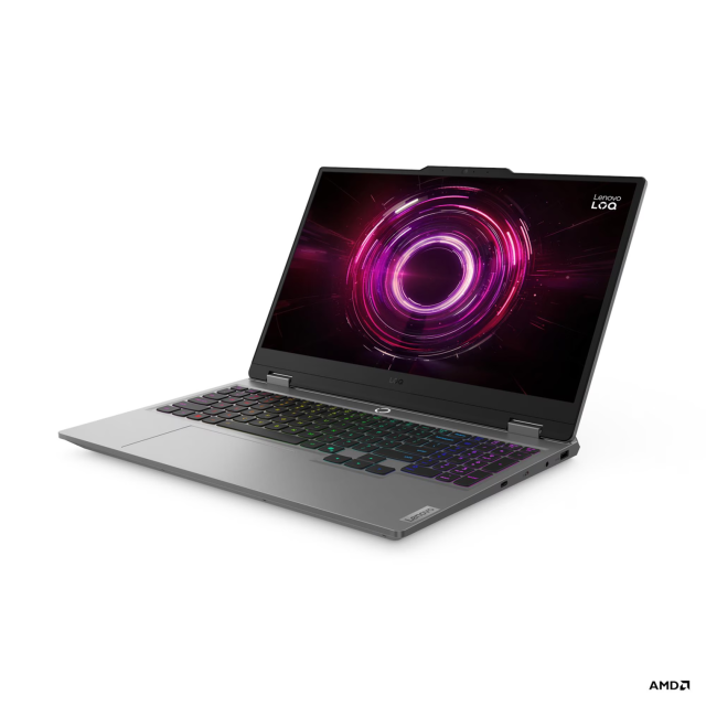 Лаптоп Lenovo LOQ 15AHP10, AMD Ryzen 7 250 8C (3.3 / 5.1 GHz, 16MB Cache), 15.6"(39.62cm) FHD IPS Anti-Glare Display, 144Hz, NVIDIA GF RTX 5060 8GB GDDR7 DLSS 4, 16GB DDR5, 1TB SSD NVMe, Free DOS