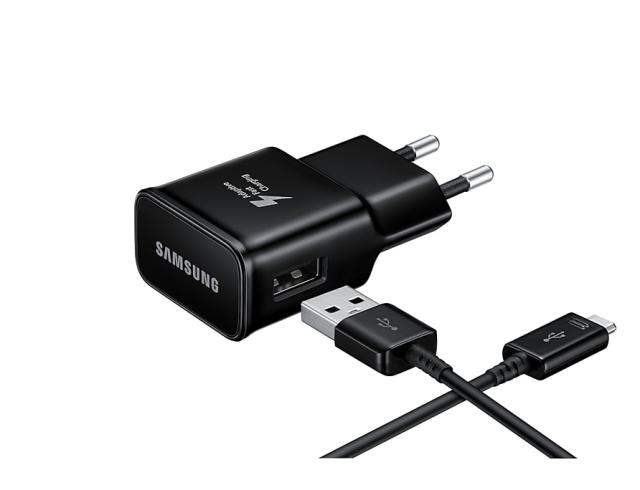 Адаптер Samsung Travel Adapter 5V 2A Fast Charging , Detachable cable, USB-C, Black