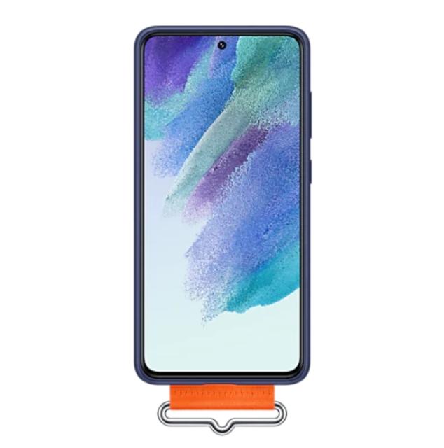 Калъф Samsung S21FE G990 Silicone Cover with Strap Navy