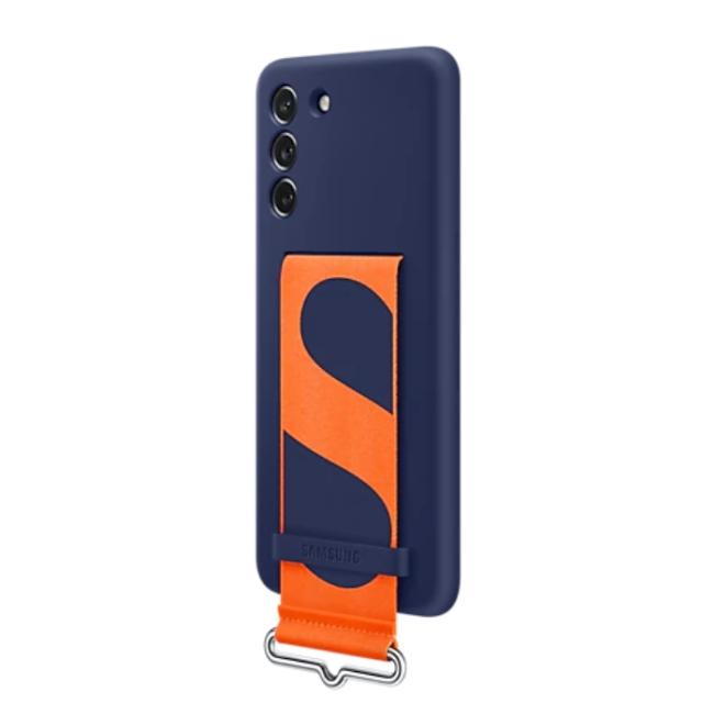 Калъф Samsung S21FE G990 Silicone Cover with Strap Navy