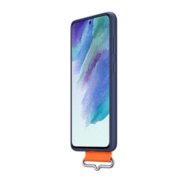 Калъф Samsung S21FE G990 Silicone Cover with Strap Navy