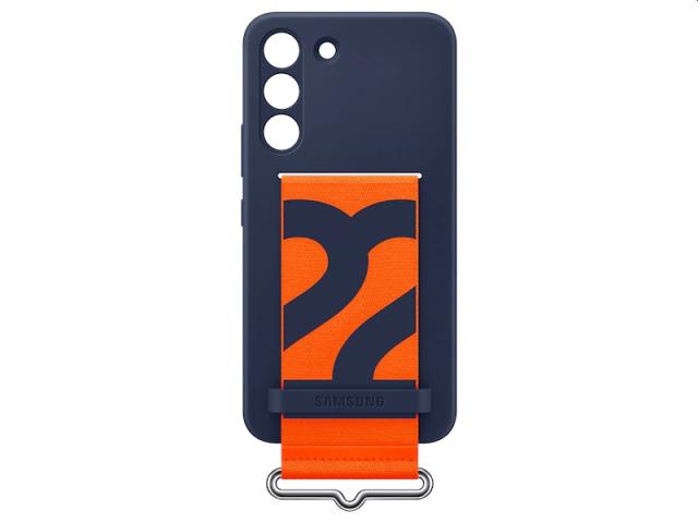 Калъф Samsung S22 S901 Silicone Cover with Strap, Navy