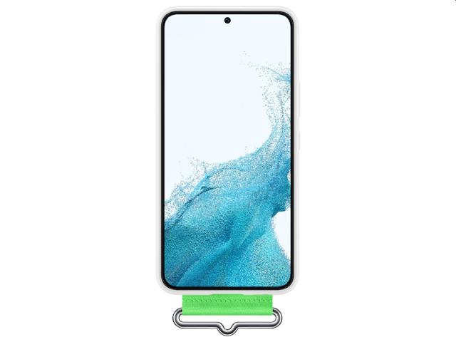 Калъф Samsung S22 S901 Silicone Cover with Strap, White