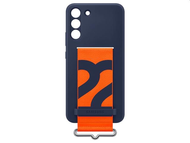 Калъф Samsung S22+ S906 Silicone Cover with Strap, Navy