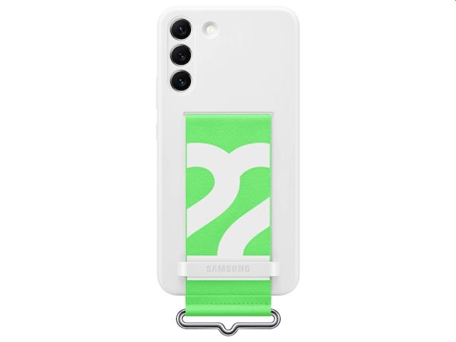 Калъф Samsung S22+ S906 Silicone Cover with Strap, White
