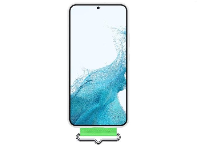 Калъф Samsung S22+ S906 Silicone Cover with Strap, White