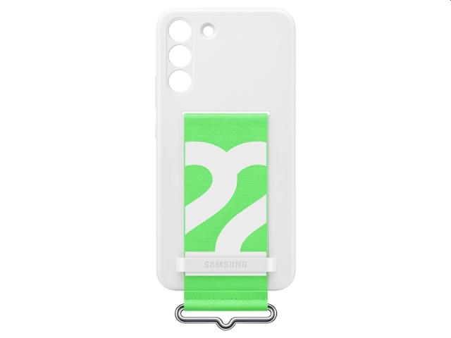 Калъф Samsung S22+ S906 Silicone Cover with Strap, White