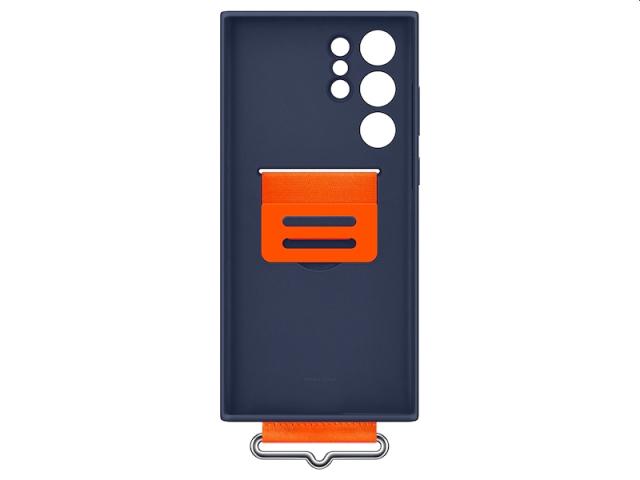 Калъф Samsung S22 Ultra S908 Silicone Cover with Strap, Navy