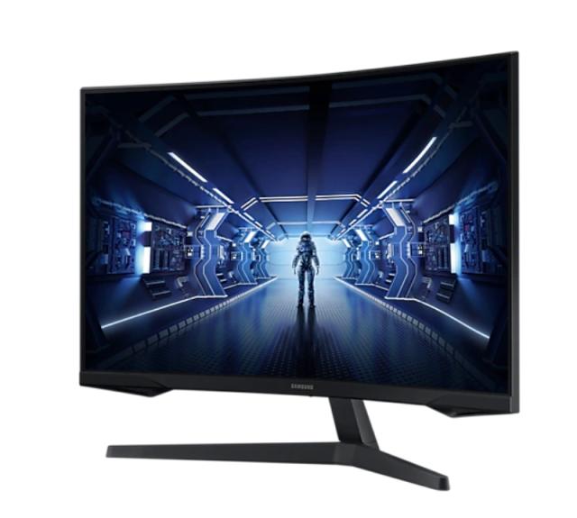 Монитор Samsung C27G55TQ, 27" Odyssey GAMING, Curved VA QLED, 144 Hz, 1 ms GTG, 2560x1440, 250 cd/m2, 2500:1 Contrast, AMD FreeSync, HDR, Eye Saver Mode, Flicker Free, Game Mode, Display Port 1.2, HDMI 2.0, 178°/178°, Black