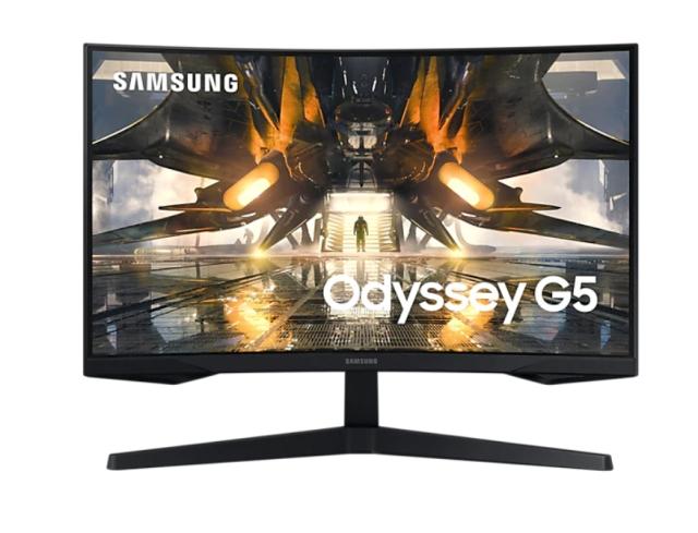 Монитор Samsung 27AG550A 27" Curved Odyssey G55A, VA, 165 Hz, 1 ms (MPRT), 250 cd/m2, 3000: 2560x1440, Mega DCR, ,AMD FreeSync Premium, Display Port, HDMI, Black