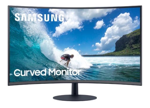 Монитор Samsung 32T55, 32" Curved VA LED, 1000R, 75Hz, 4 ms GTG, 1920 x 1080, 250cd/m2, 3000:1, AMD FreeSync, Eco Saving Plus, Eye Saver Mode, Flicker Free, Game Mode, DisplayPort, D-Sub, HDMI, Headphone,Stereo Speakers, 178°/178°, Dark Blue Gray