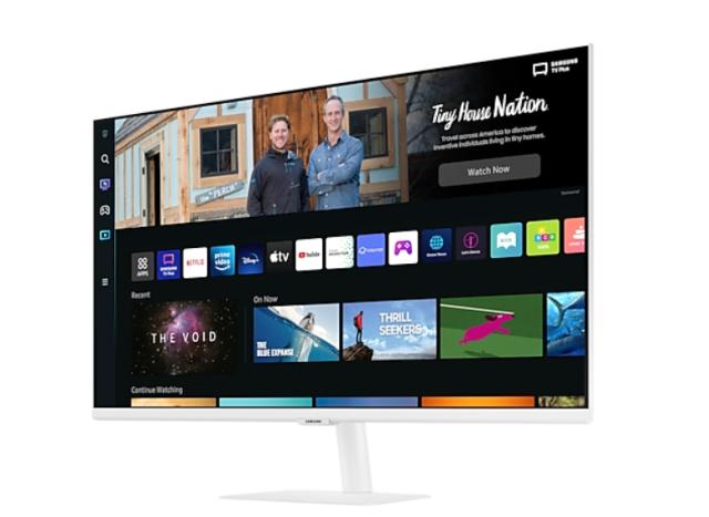 Монитор Samsung 32BM501, 32" VA SMART Monitor, 60Hz, 4 ms GTG, 1920 x 1080, 250 cd/m2, 3000:1 Contrast, Eye Saver Mode, Flicker Free, Auto Source Switch+, Bluetooth 4.2, WiFi 5, 2xUSB, 2xHDMI 1.4, Speakers, 178°/178°, Tizen, White