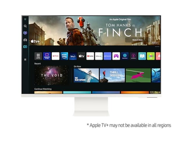 Монитор Samsung 32BM801, 32" VA SMART Monitor, 60Hz, 4 ms GTG, 3840 x 2160, 400 cd/m2, 3000:1 Contrast, HDR10+, Eye Saver Mode, Flicker Free, AirPlay, Remote Access, Bluetooth 4.2, WiFi 5, Micro HDMI 2.0, USB Type C, Speakers, 178°/178°, White