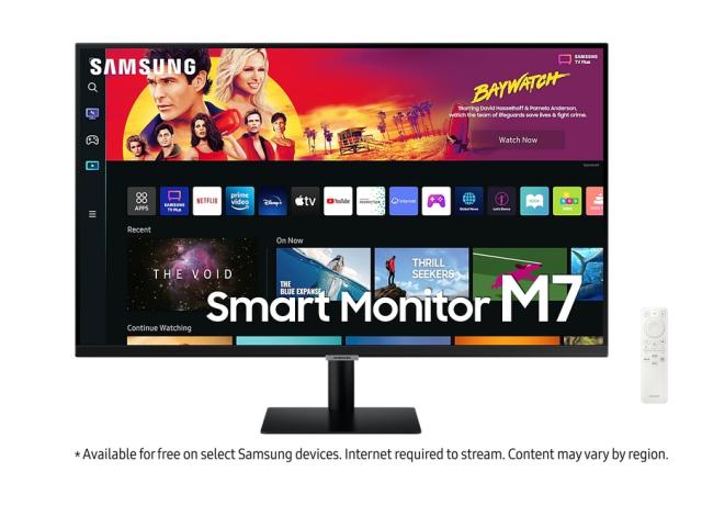 Монитор Samsung 32BM700, 32" VA LED, SMART, 60 Hz, 4 ms GTG, 3840x2160, 300 cd/m2, 3000:1, HDR 10, Eye Saver, Flicker Free, Auto Source Switch+, USB-C, 3xUSB 2.0, 2xHDMI 1.4, Wi-Fi 5, Bluetooth 4.2, Speakers, 178°/178°, Black