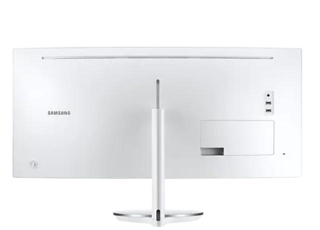 Монитор Samsung 34J791, 34" CURVED VA, 1500R, 100Hz, 4 ms GTG, 21:9 3440x1440, 300cd/m2, 3000:1 , Flicker Free,FreeSync, DP, HDMI, USB 3.0 HUB, Thunderbolt 3, Stereo Spk, Headphone, 178°/178°, White Gray