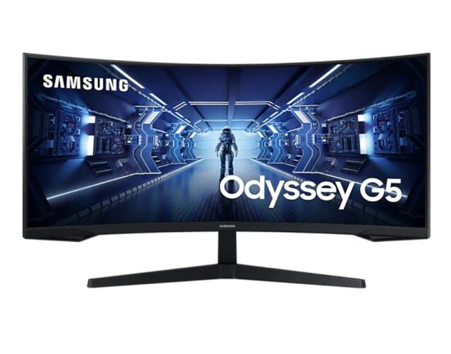 Монитор Samsung LC34G55T, 34" CURVED VA, 1000R, 165 Hz, 1 ms MPRT, 21:9 3440 x 1440, HDR10, 250 cd/m2, 2500:1 Contrast, Mega DCR, Eye Saver, Flicker Free,FreeSync Premium, Black Equalizer, Low Input Lag, DP 1.2, HDMI 2.0, Headphone, 178°/178°, Black