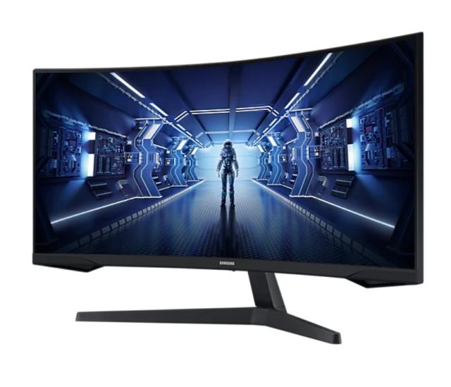 Монитор Samsung LC34G55T, 34" CURVED VA, 1000R, 165 Hz, 1 ms MPRT, 21:9 3440 x 1440, HDR10, 250 cd/m2, 2500:1 Contrast, Mega DCR, Eye Saver, Flicker Free,FreeSync Premium, Black Equalizer, Low Input Lag, DP 1.2, HDMI 2.0, Headphone, 178°/178°, Black