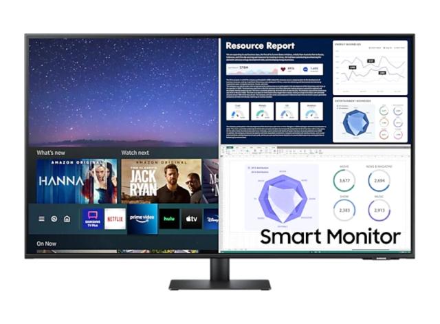 Монитор Samsung 43A700, 43" VA LED, 60 Hz, 8 ms GTG, 3840x2160, 300 cd/m2, 3000:1, HDR 10, AMD FreeSync, Eye Saver, Flicker Free, USB Type C, 3xUSB 2.0, HDMI, Speakers 2x10, 178°/178°, Black