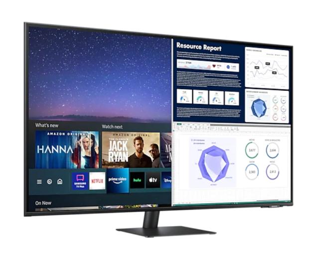 Монитор Samsung 43A700, 43" VA LED, 60 Hz, 8 ms GTG, 3840x2160, 300 cd/m2, 3000:1, HDR 10, AMD FreeSync, Eye Saver, Flicker Free, USB Type C, 3xUSB 2.0, HDMI, Speakers 2x10, 178°/178°, Black