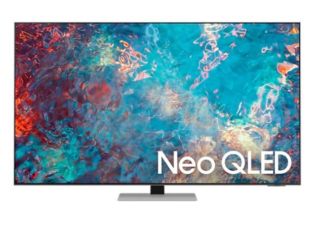 Телевизор Samsung 55" 55QN85 QLED FLAT, SMART, 4300 PQI, QHDR 24x, HDR 10+, Freesync, Neo Quantum 4K Processor, Dolby Digital Plus, Q-Symphony, DVB-T2CS2 x 2, Bluetooth 5.2, Wireless, Network, 4xHDMI, 2xUSB, Bixby, Tizen, Frameless, Frost Silver