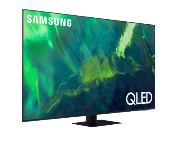 Телевизор Samsung 55" 55Q70A QLED FLAT, SMART, 3400 PQI, Dual LED, Quantum HDR, HDR 10+, Dolby Digital Plus, Bixby, Bluetooth, 4xHDMI, 2xUSB, Frameless, Tizen, Black