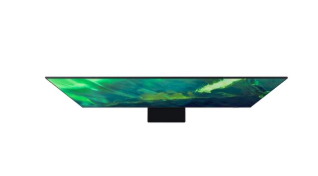 Телевизор Samsung 55" 55Q70A QLED FLAT, SMART, 3400 PQI, Dual LED, Quantum HDR, HDR 10+, Dolby Digital Plus, Bixby, Bluetooth, 4xHDMI, 2xUSB, Frameless, Tizen, Black