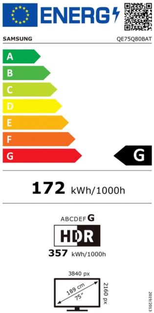 Телевизор Samsung 75'' 75Q80B QLED FLAT, SMART, 3800 PQI, Full-Array Micro Dimming, Quantum HDR 1500, Dolby Digital Plus, Q-Symphony, Bixby, Bluetooth 4.2, Wi-Fi 5, 4xHDMI 2.1, 2xUSB 2.0, Tizen 6.5, Titan Black