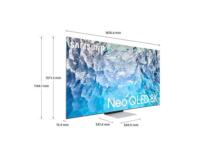 Телевизор Samsung 85" QE85QN900B 8K QLED/UHD SmartTV, HDR10+, DVB-T2/C/S2 x 2, WiFi6, LAN, Bluetooth 5.2, 4x HDMI, 3x USB