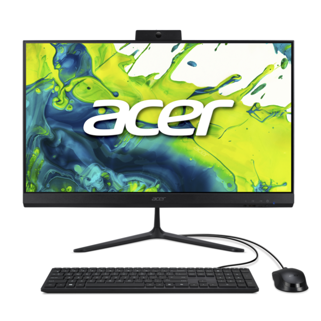 Kомпютър Acer All-in-One Aspire C24-B, Intel Core 5 120U 10C (1.4 / 5.0 GHz, 12MB Cache), 23.8" (60.45 cm) FHD IPS, 16GB DDR4, 1TB SSD M.2 NVMe, Free DOS