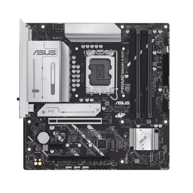 Дънна платка ASUS PRIME B860M-A WIFI, LGA1851, 4x DDR5, 2x M.2 slots, 4x SATA, HDMI, 2x DP, mATX