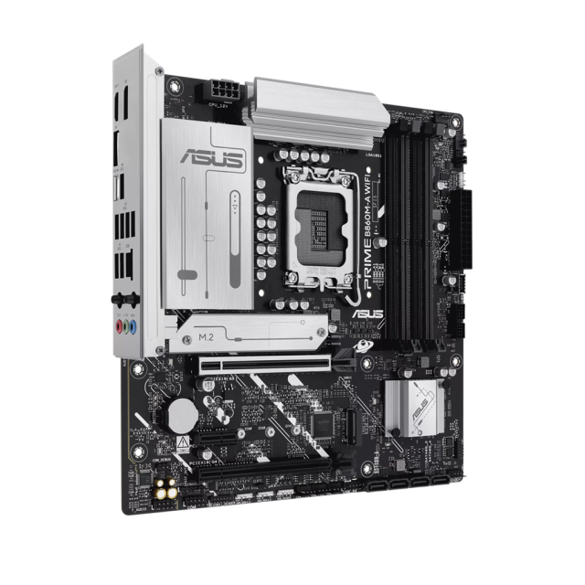 Дънна платка ASUS PRIME B860M-A WIFI, LGA1851, 4x DDR5, 2x M.2 slots, 4x SATA, HDMI, 2x DP, mATX