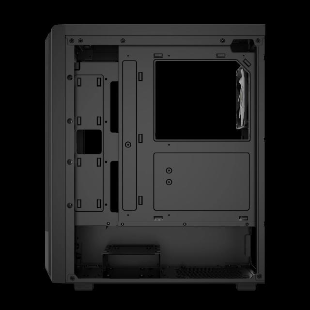 Кутия Gamdias AURA GC6 ELITE ARGB Mesh BK, Middle Tower, 1 x USB 3.0, 2 x USB 2.0,  1 x HD Audio, RGB button, ATX, mATX, Mini-ITX
