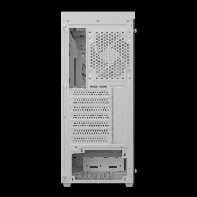 Кутия Gamdias AURA GC5 ELITE ARGB WH, Addressable RGB, Mesh, Digital Display, Middle Tower, 1 x USB 3.0, 2 x USB 2.0, 1 x HD Audio, RGB button, ATX, mATX, Mini-ITX