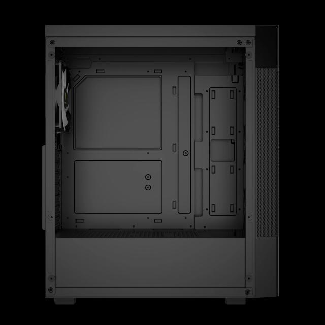 Кутия Gamdias AURA GC5 ELITE ARGB BK, Addressable RGB, Mesh, Digital Display, Middle Tower, 1 x USB 3.0, 2 x USB 2.0, 1 x HD Audio, RGB button, ATX, mATX, Mini-ITX