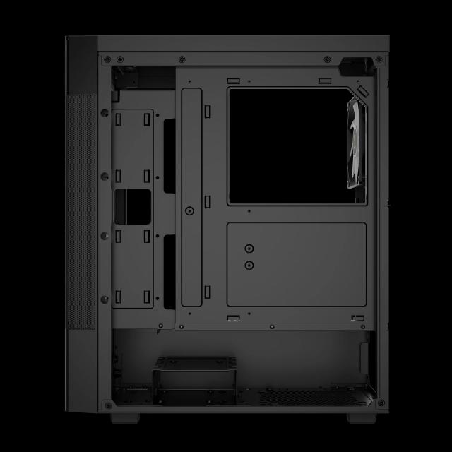 Кутия Gamdias AURA GC5 ELITE ARGB BK, Addressable RGB, Mesh, Digital Display, Middle Tower, 1 x USB 3.0, 2 x USB 2.0, 1 x HD Audio, RGB button, ATX, mATX, Mini-ITX