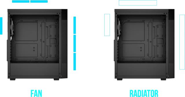 Кутия Gamdias AURA GC5 ELITE ARGB BK, Addressable RGB, Mesh, Digital Display, Middle Tower, 1 x USB 3.0, 2 x USB 2.0, 1 x HD Audio, RGB button, ATX, mATX, Mini-ITX