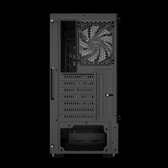 Кутия Gamdias TALOS E3 CG A-RGB, Curved Glass BK, Middle Tower, 1 x USB 3.0, 2 x USB 2.0, 1 x HD Audio, RGB button, ATX, mATX, Mini-ITX