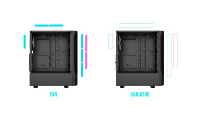 Кутия Gamdias TALOS E3 CG A-RGB, Curved Glass BK, Middle Tower, 1 x USB 3.0, 2 x USB 2.0, 1 x HD Audio, RGB button, ATX, mATX, Mini-ITX