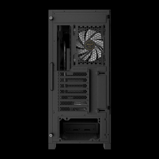 Кутия Gamdias AURA GC12 ARGB BK, Middle Tower, 1 x USB Type-C, 2 x USB 2.0, 1 x HD Audio, ATX, mATX, Mini-ITX