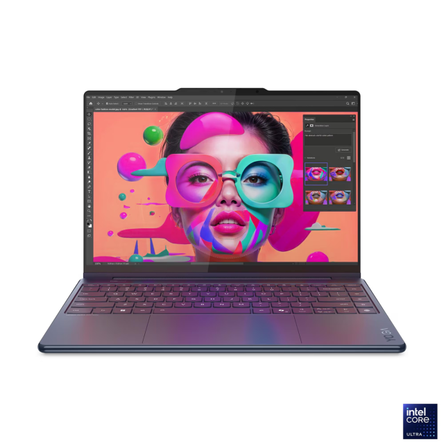 Лаптоп Lenovo Yoga 9 2-in-1 14ILL10 Aura Edition, Intel Core Ultra 7 258V 8C (2.2 / 4.8 GHz, 12MB Cache), 14.0" (35.56 cm) UHD+, Touchscreen, 32GB LPDDR5X, 1TB M.2 NVMe SSD, Windows 11 Home