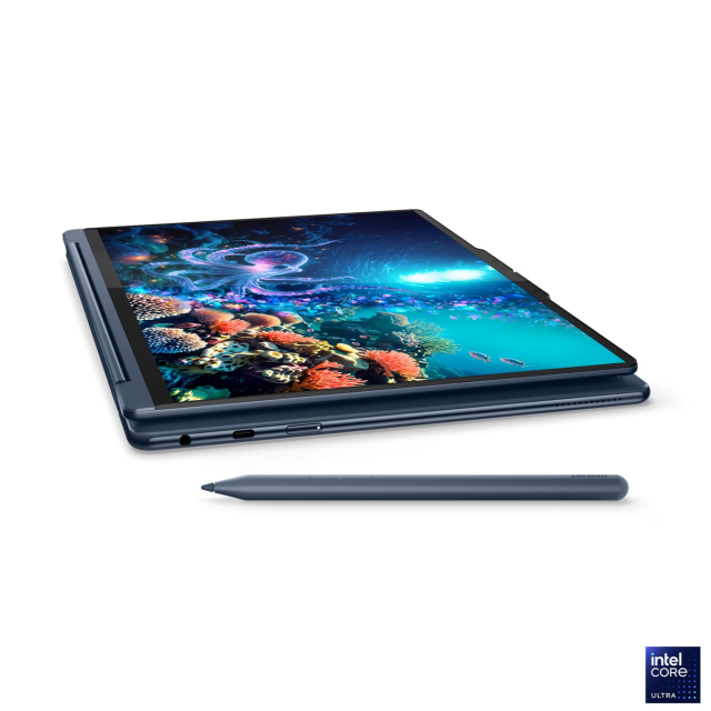 Лаптоп Lenovo Yoga 9 2-in-1 14ILL10 Aura Edition, Intel Core Ultra 7 258V 8C (2.2 / 4.8 GHz, 12MB Cache), 14.0" (35.56 cm) UHD+, Touchscreen, 32GB LPDDR5X, 1TB M.2 NVMe SSD, Windows 11 Home