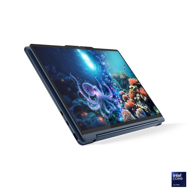 Лаптоп Lenovo Yoga 9 2-in-1 14ILL10 Aura Edition, Intel Core Ultra 7 258V 8C (2.2 / 4.8 GHz, 12MB Cache), 14.0" (35.56 cm) UHD+, Touchscreen, 32GB LPDDR5X, 1TB M.2 NVMe SSD, Windows 11 Home