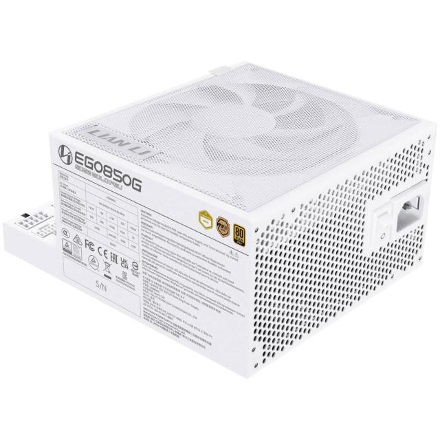 Захранване Lian Li EDGE EG0850 White 850W, PCIe 5.1/ATX 3.1, Active PFC, 80 PLUS Gold, Full Modular