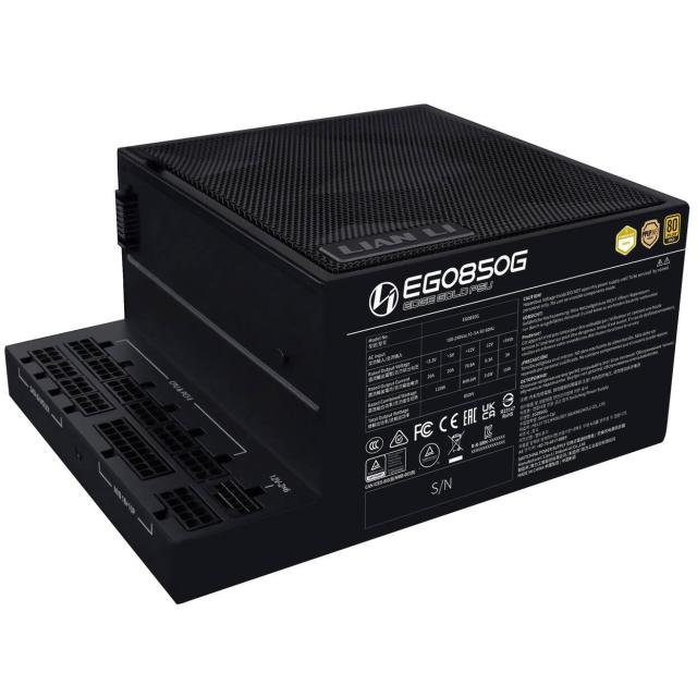 Захранване Lian Li EDGE EG0850 Black 850W, PCIe 5.1/ATX 3.1, Active PFC, 80 PLUS Gold, Full Modular
