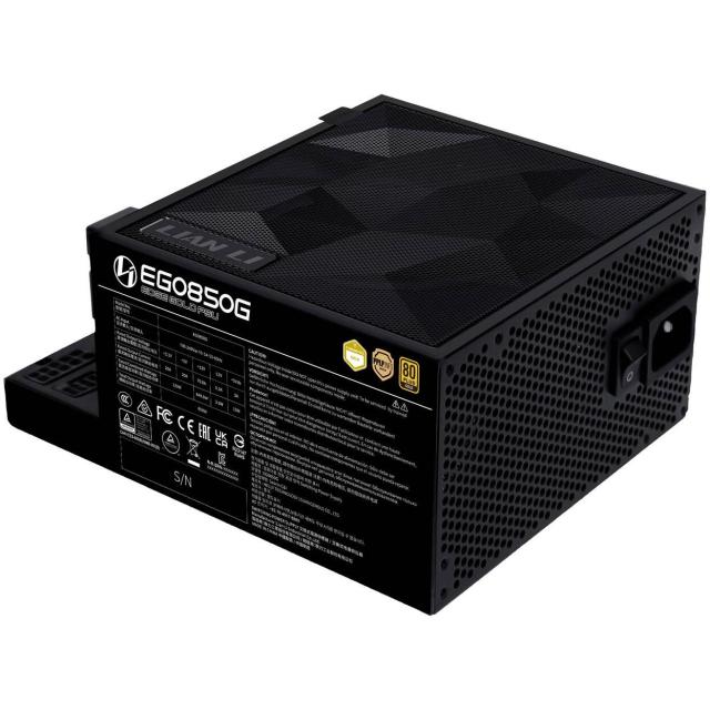 Захранване Lian Li EDGE EG0850 Black 850W, PCIe 5.1/ATX 3.1, Active PFC, 80 PLUS Gold, Full Modular