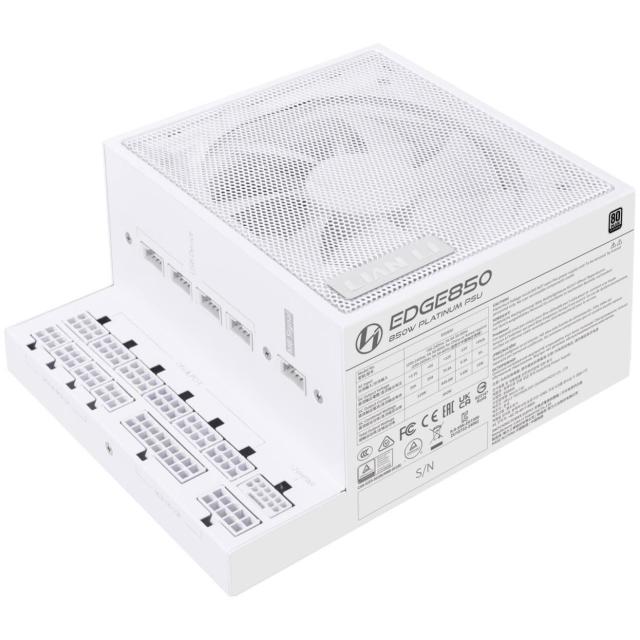 Захранване Lian Li EDGE EG0850 White 850W, Active PFC, PCIe 5.1/ ATX 3.1, 80 PLUS Platinum, Full Modular