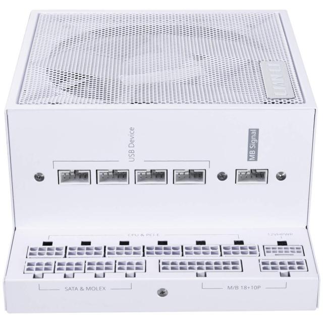 Захранване Lian Li EDGE EG0850 White 850W, Active PFC, PCIe 5.1/ ATX 3.1, 80 PLUS Platinum, Full Modular