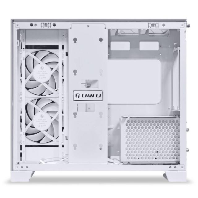Кутия Lian Li O11 Dynamic Mini V2 Flow White, Mini Tower, 2x USB 3.0, 1x USB 3.1 TYPE-C, 1x Audio, ATX / Micro-ATX / Mini-ITX